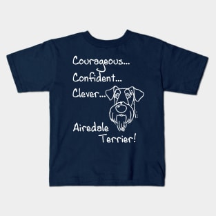 Clever Airedale Kids T-Shirt